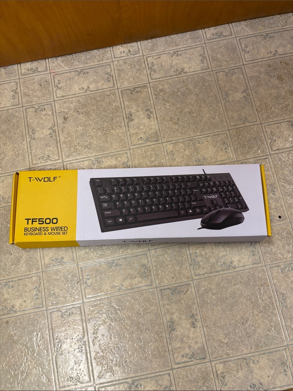 WOLF TF500 Black Wired Keyboard & Mouse Set
